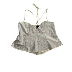 Vanity Nap Satin Corset Top in White